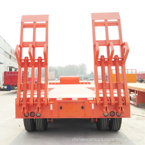 China Factory Lowbed Lowbed da 3 ASSLE 60 Tonnone a Lowbody Trailer ha usato il trailer di semi -letto a basso contenuto di